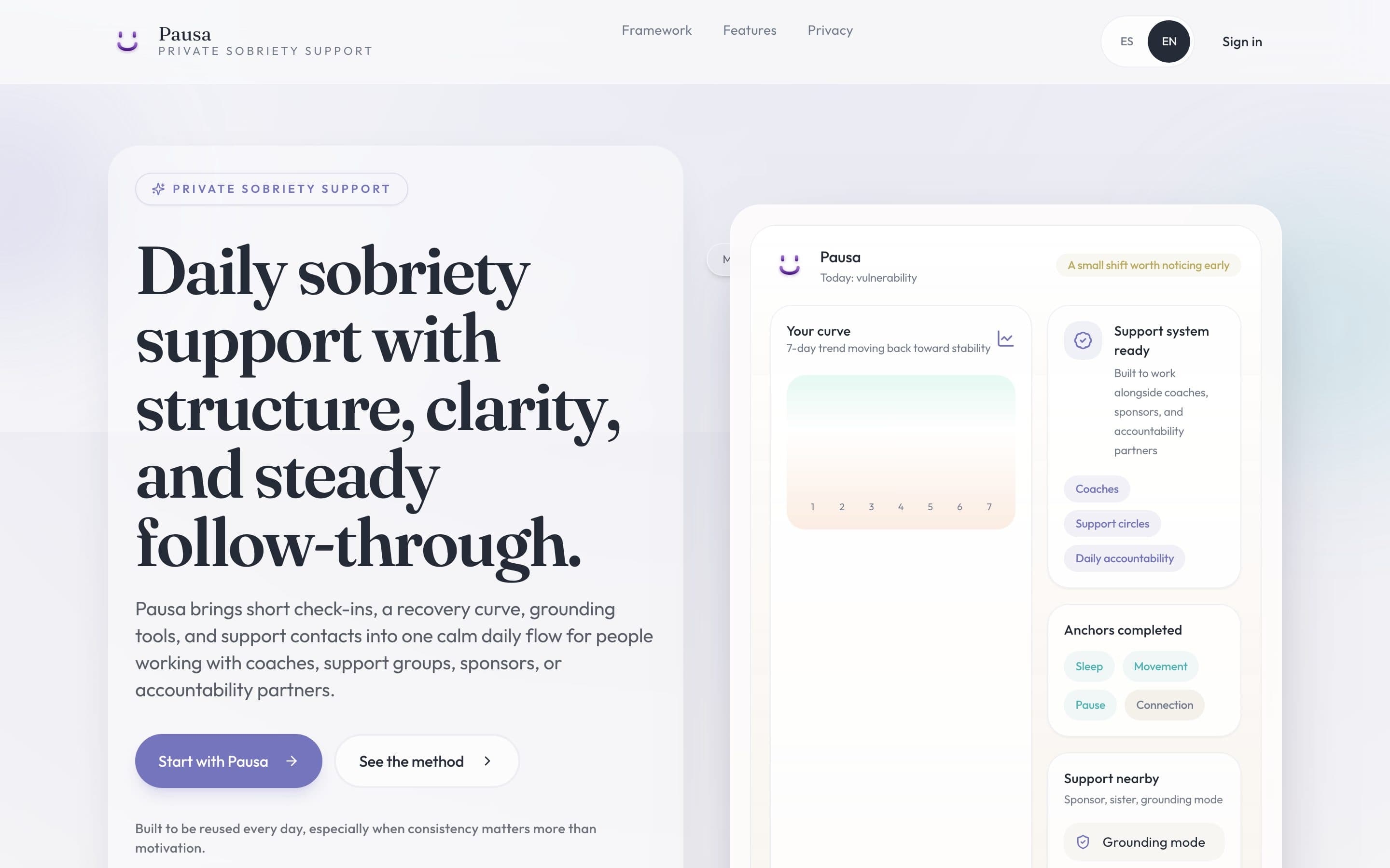 Pausa — Desktop
