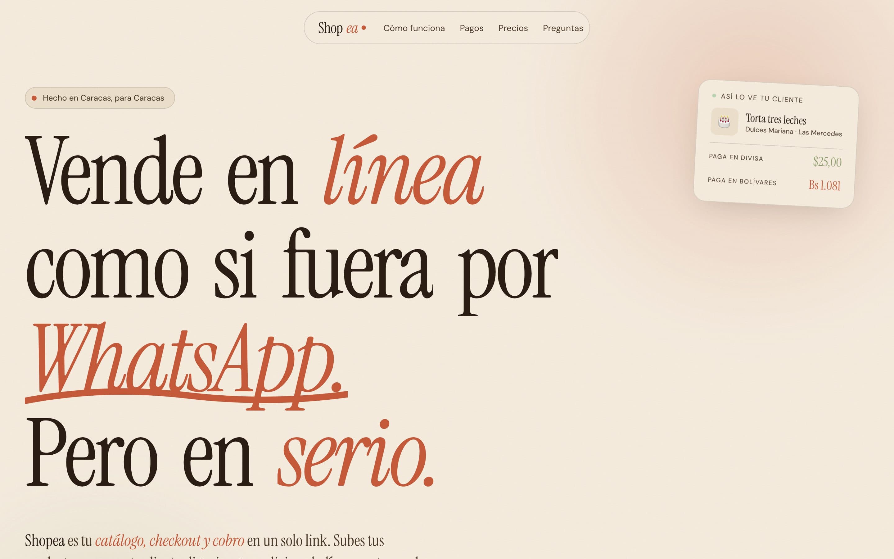 Shopea — Comercio por WhatsApp (1/3)